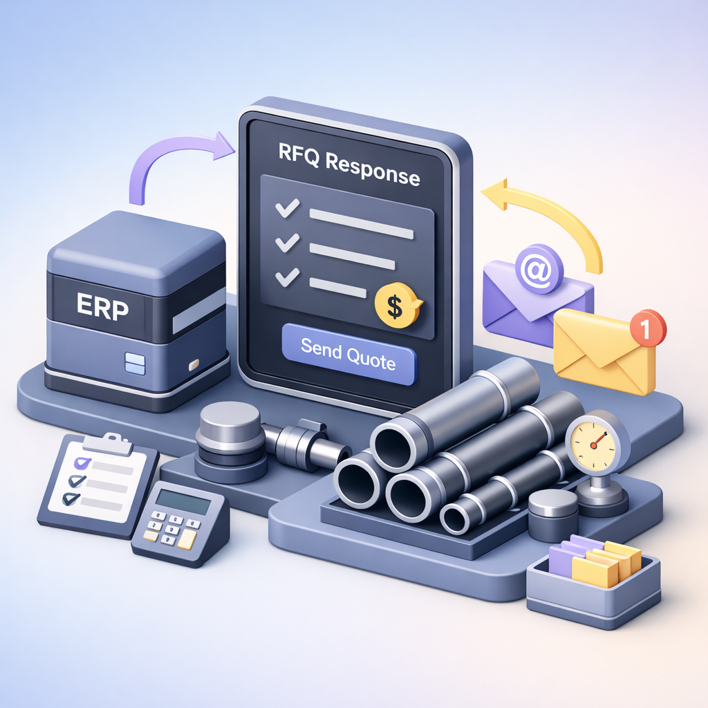 RFQ response workspace mockup